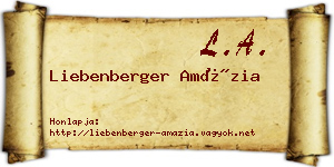 Liebenberger Amázia névjegykártya